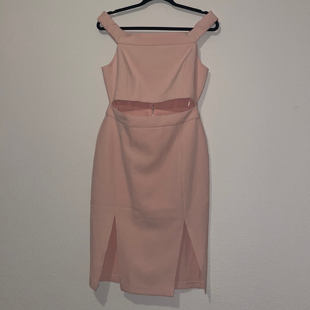 Pink midi dress